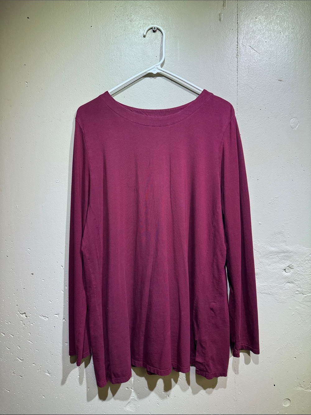 J. Jill Long Sleeve Crewneck Tee in Plum